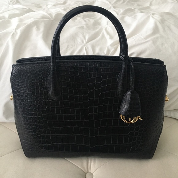Crocodile Dior Bar Bag in pristine condition